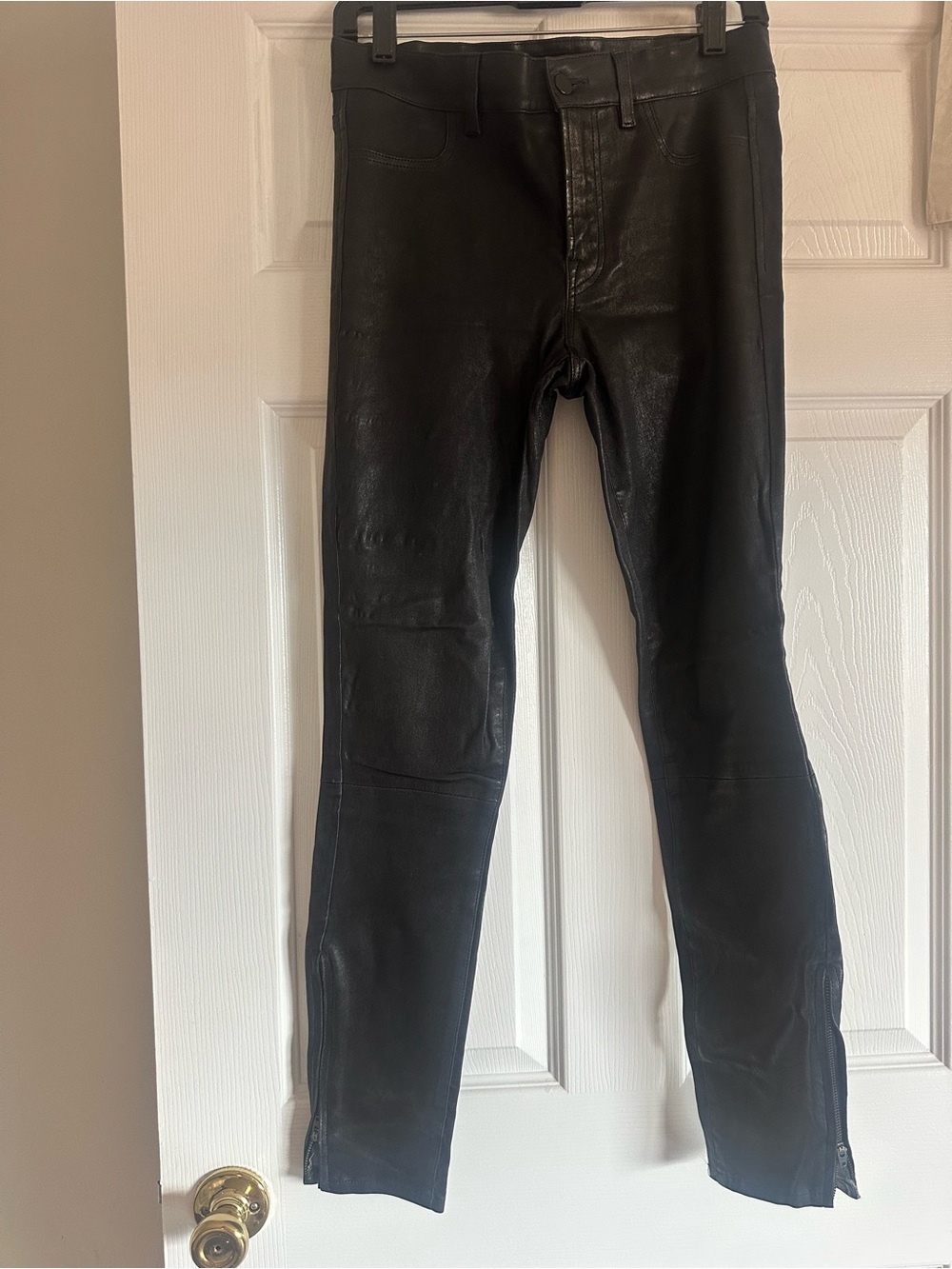 J Brand Black Skinny Leather Jeans
